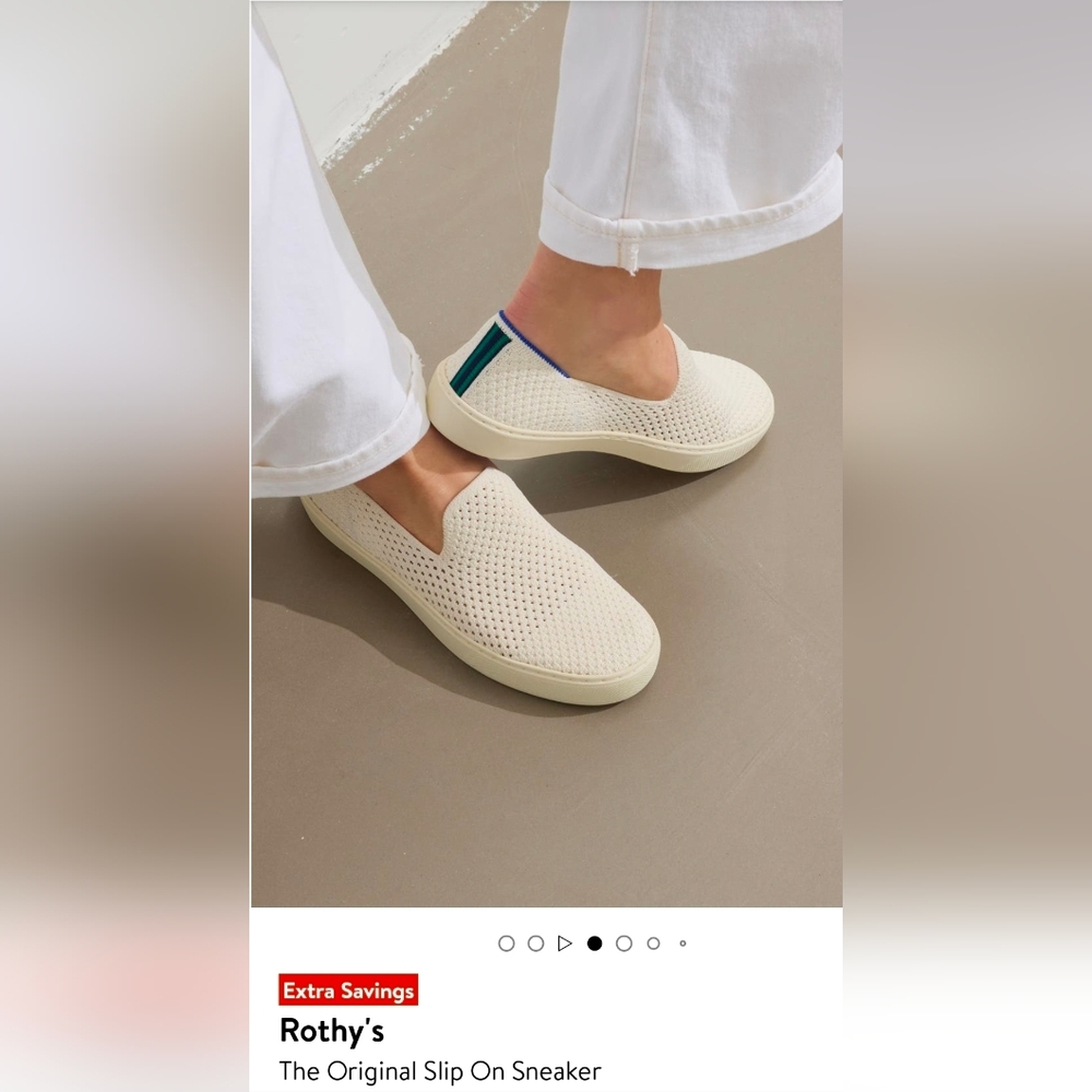 Rothy's Ivory Slip-On Sneakers
